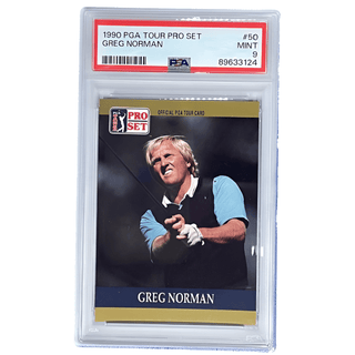 Greg Norman 1990 Tour Pro Set #50 PSA 9