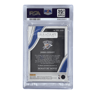 Josh Giddey Signature Moves 2022 Immaculate #ISV JGD PSA 9