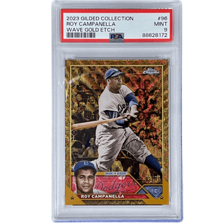 Roy Campanella 2023 Gilded Collection Wave Gold Etch #96 PSA 9