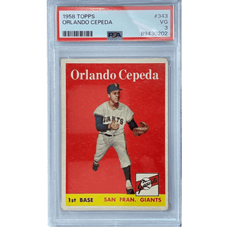 Orlando Cepeda 1958 Topps #343 PSA 3