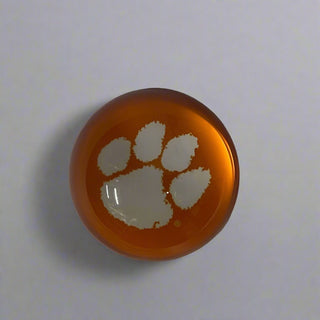 Paper Weight: Clemson Tigers - Glass 3.5"