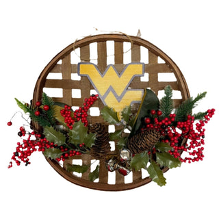 West Virginia 12 inch Round Tobacco Basket Wall Decor