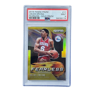 Julius Erving 2019 Panini Prizm Fearless #17 PSA 9