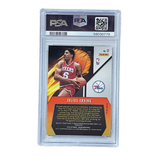 Julius Erving 2019 Panini Prizm Fearless #17 PSA 9