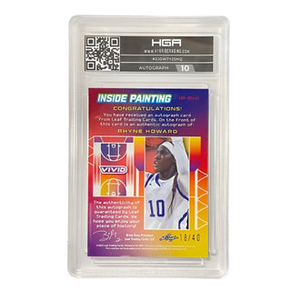 Rhyne Howard 2022-23 Leaf Vivid Inside Painting Silver Autograph #IP-RH1 HGA 9