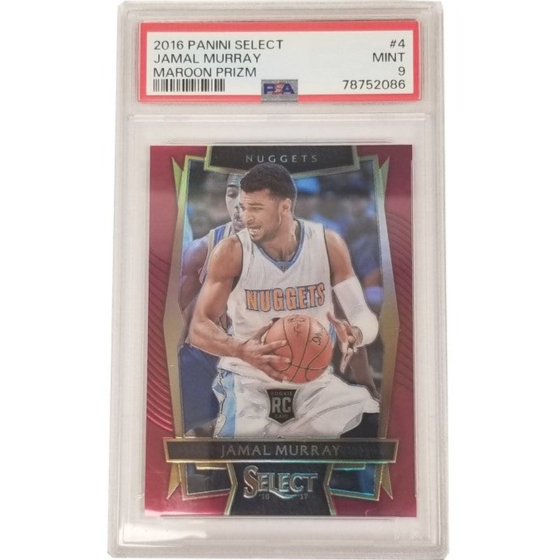 Jamal Murray 2016 Panini Select Maroon Prizm Rookie Card #4 PSA 9