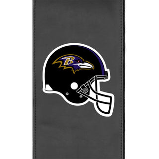 Silver Club Chair with Baltimore Ravens Helmet