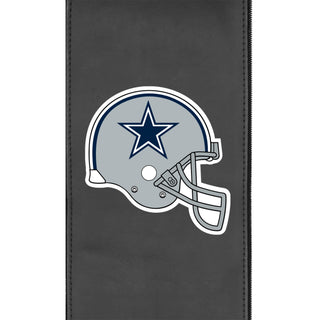 Silver Loveseat with Dallas Cowboys Helmet Logo