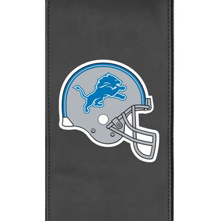 Silver Sofa with Detroit Lions Helmet Logo