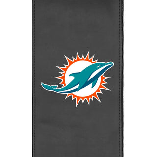 Silver Loveseat with Miami Dolphins Primary Logo