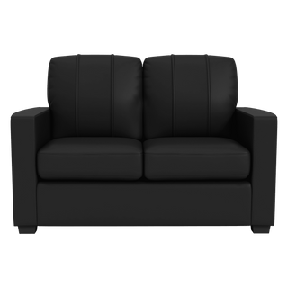 Silver Loveseat with Baltimore Ravens Helmet