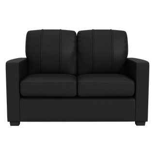 Silver Loveseat with Calgary Flames Logo