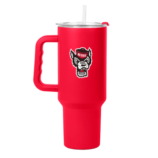 Tumbler: NC State Wolfpack 40oz - Powder Coat Flipside - Red Handle