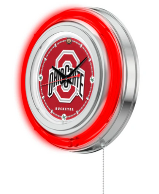 Clock: Ohio State 15" Neon