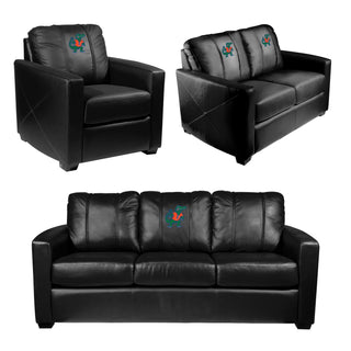 Silver Loveseat with Florida Gators Alternate Logo