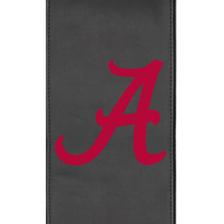 Silver Club Chair with Alabama Crimson Tide Red A Logo