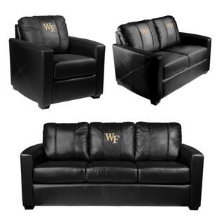 Silver Sofa with Wake Forest Logo