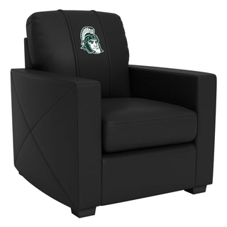 Silver Club Chair with Michigan State Spartans Sparty Logo