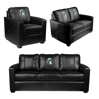 Silver Club Chair with Michigan State Spartans Sparty Logo