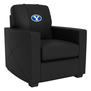 Silver Club Chair with BYU Cougars Logo