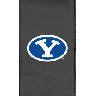 Silver Loveseat with BYU Cougars Logo