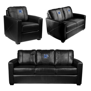 Silver Club Chair with Memphis Tigers Primary Logo