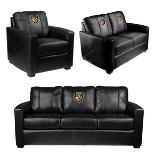 Silver Loveseat with Baltimore Ravens Alternate