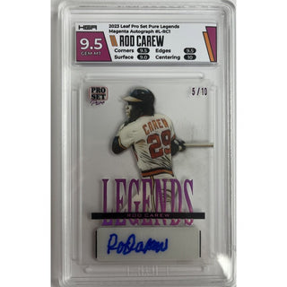 Rod Carew: 2023 Leaf Pro Set Pure Legends Magenta Autograph, #L-RC1, HGA: 9.5