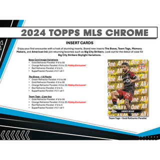 2024 Topps Chrome MLS Soccer Hobby Box