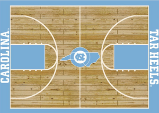 Rug: University of North Carolina Tar Heels - Courtside 4x6