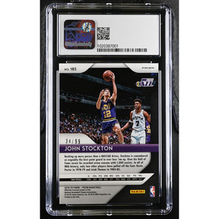 John Stockton 2018 Prizm #185 CGC 9