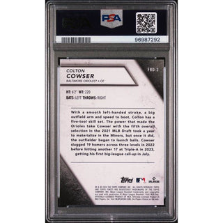 Colton Cowser 2024 Topps Finest Finest Rookie Design Variation #FRD3 PSA 9