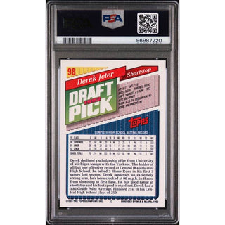 Derek Jeter 1993 Topps #98 PSA 8