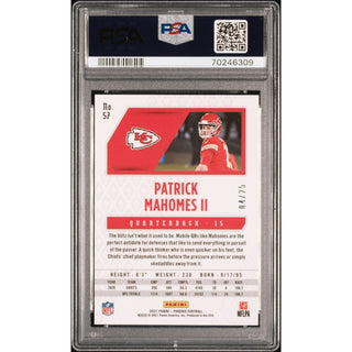 Patrick Mahomes II 2021 Panini Phoenix #57 PSA 9