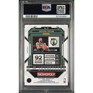 Jayson Tatum 2022 Panini Prizm Monopoly #4 PSA 10