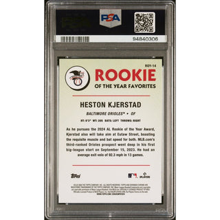 Heston Kjerstad 2024 Bowman Mega Box Chrome Rookie Of The Year Favorites #ROY14 PSA 10