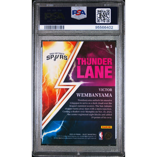 Victor Wembanyama 2023 Panini Select Thunder Lane #5 PSA 10