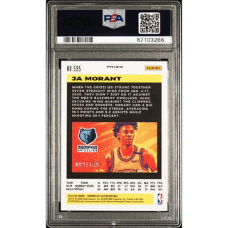 Ja Morant 2019 Panini Chronicles #595 PSA 10