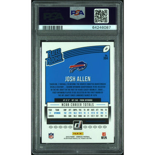 Josh Allen 2018 Panini Donruss #304 PSA 9