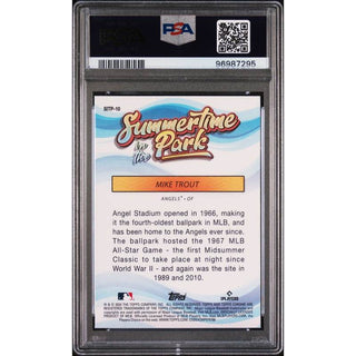 Mike Trout 2024 Topps Chrome Summertime In The Park #10 PSA 10