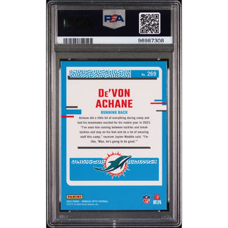 De'von Achane 2023 Panini Donruss Optic #269 PSA 9