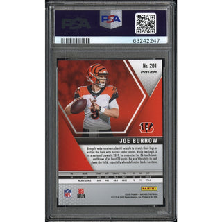 Joe Burrow 2020 Panini Mosaic #201 PSA 8