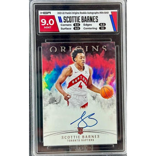 Scottie Barnes 2021-22 Panini Origins Rookie Autographs #RA-BAR HGA 9.0