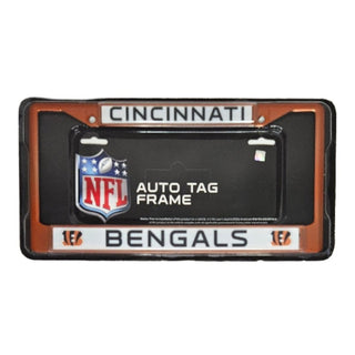 License Plate Frame: Cincinnati Bengals - Metal Orange