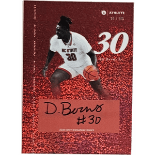 DJ Burns Jr.: 2024 ONIT NC State Basketball Autograph Numbered 14/110