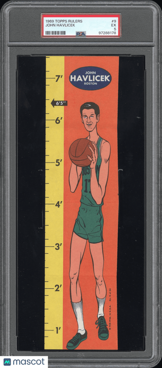 John Havlicek 1969 Topps Rulers #9 PSA 5