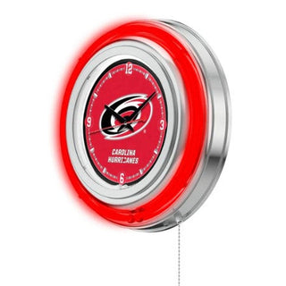 Clock: Carolina Hurricanes - Neon