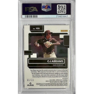 CJ Abrams 2022 Donruss Optic Red Pandora # 109 PSA 9