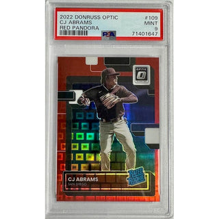 CJ Abrams 2022 Donruss Optic Red Pandora # 109 PSA 9