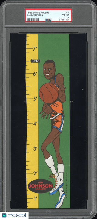 Gus Johnson 1969 Topps Rulers #18 PSA 4